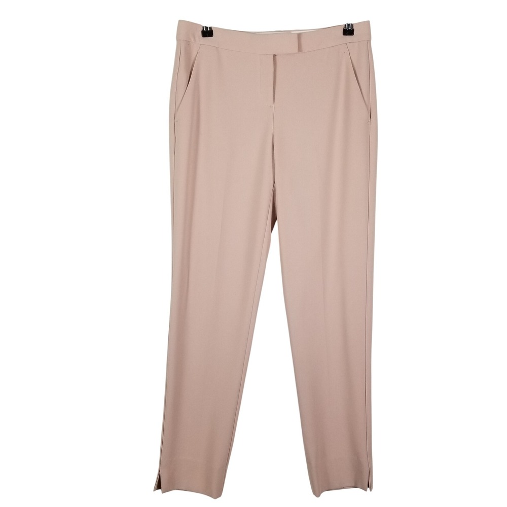 Theory Ibbey 2 Admiral Crepe Trousers Pink Bloomingdales Exclusive Sz 4 F0809250